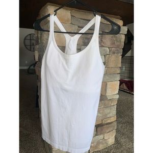 Lululemon ribbed tank with built in bra (size 10)